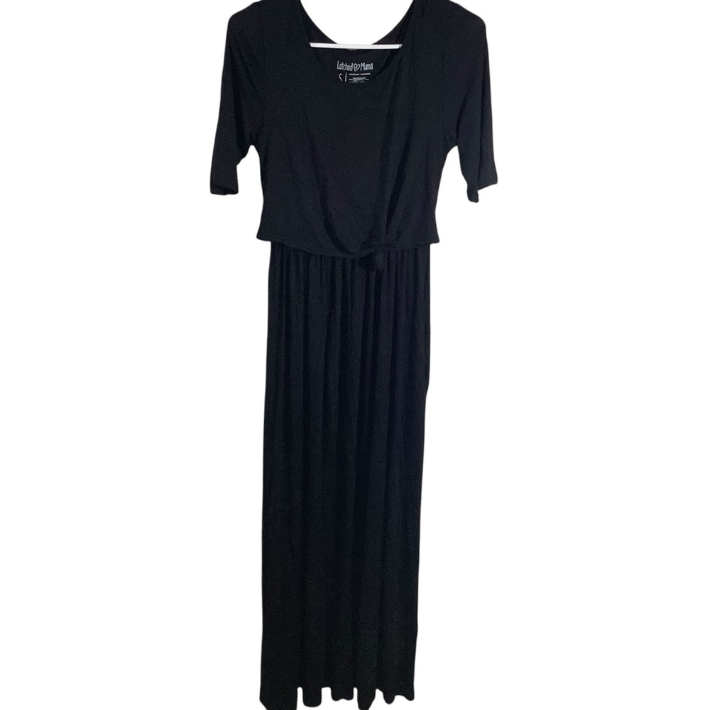 Latched Mama Black Maxi Dress